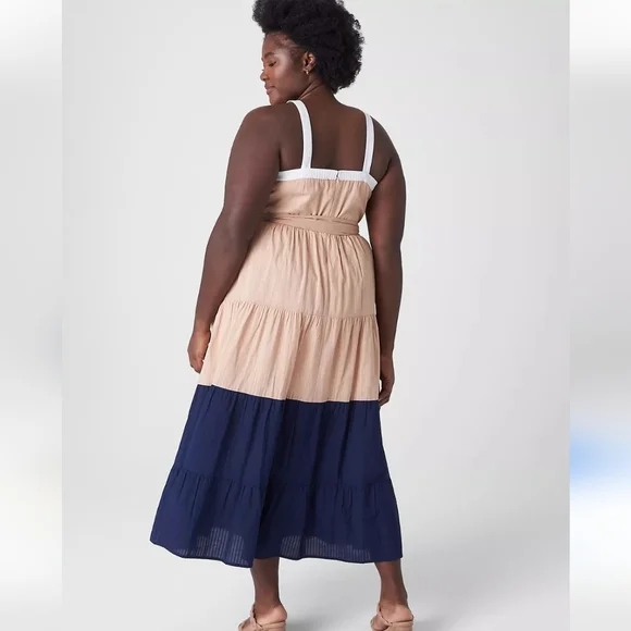 NWOT Lane Bryant 3 tier color block dress size 18 - Picture 2 of 3
